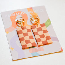 Load image into Gallery viewer, HERNANDESIGNCO. | Two-toned Checkered Earrings