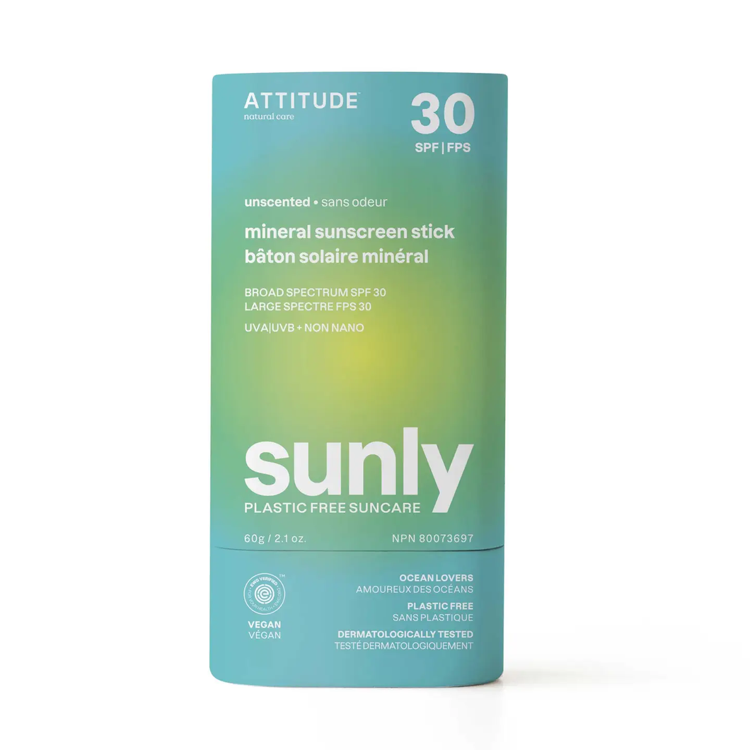 ATTITUDE | Mineral Sunscreen Stick Unscented SPF 30