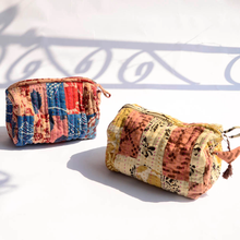 Load image into Gallery viewer, ICHCHA | Upcycled Organic Cotton Patch Travel Pouch + Toiletry Bag