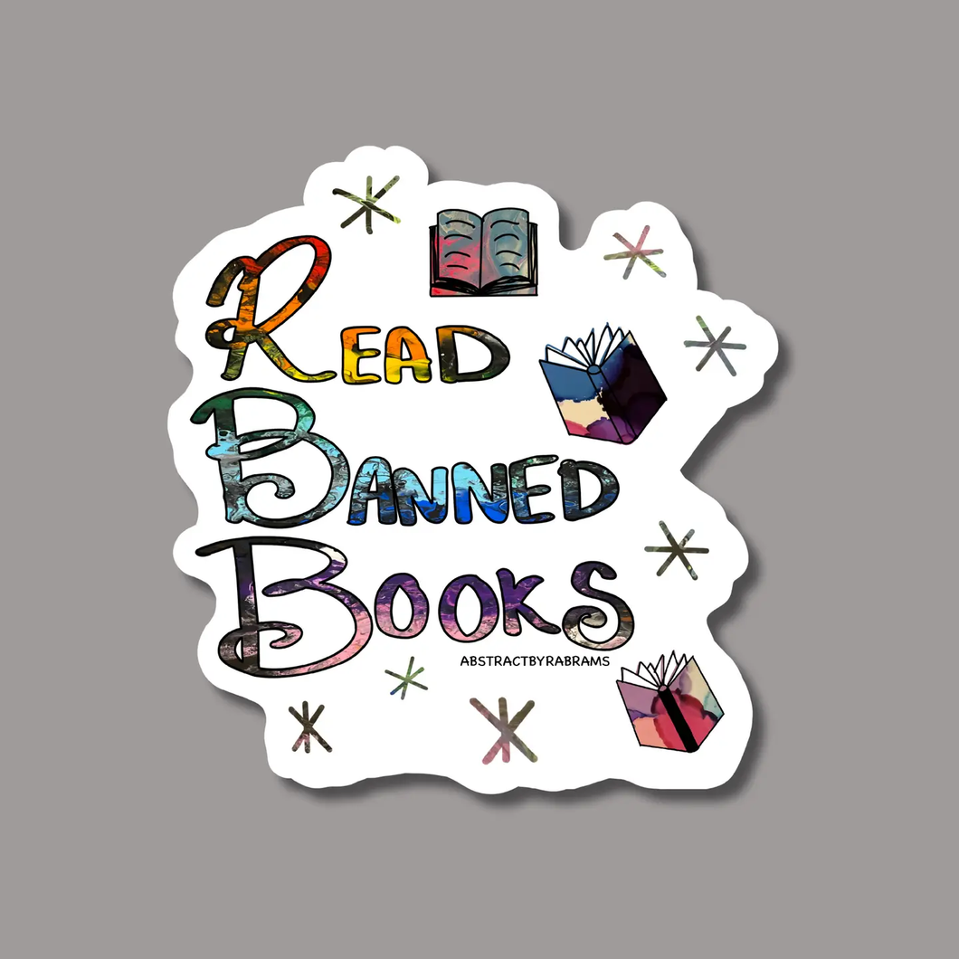 ABSTRACT BY RABRAMS | Read Banned Books Vinyl Sticker