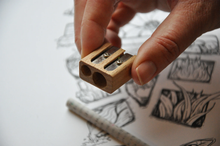 Load image into Gallery viewer, ZEFIRO | Double Wooden Pencil Sharpener