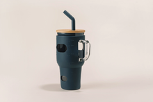 Load image into Gallery viewer, ECO NOW | Eco Tumbler - Glass Cup w/ Silicon Sleeve; Bamboo Lid &amp; Silicon-Tip Metal Straw