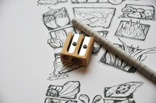 Load image into Gallery viewer, ZEFIRO | Double Wooden Pencil Sharpener