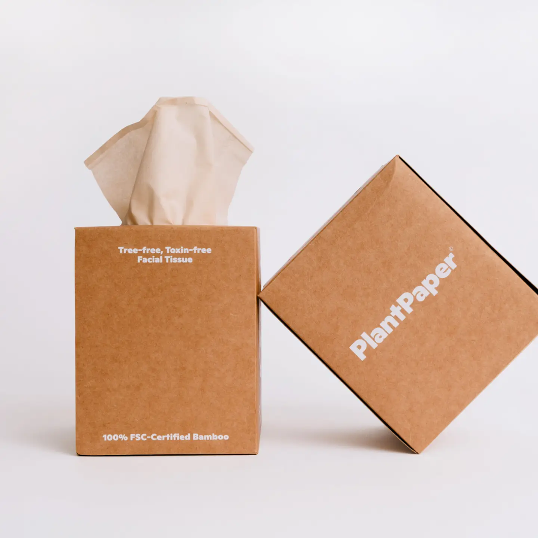 PLANT PAPER | Unbleached, 3-ply Bamboo Facial Tissue