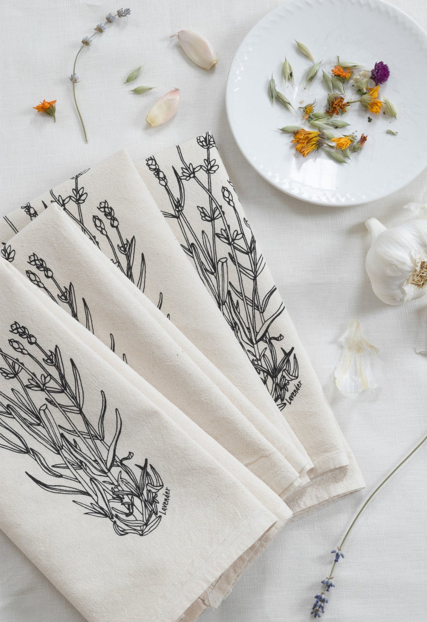 set of 4 organic feather cloth napkins — Hearth and Harrowset of 4